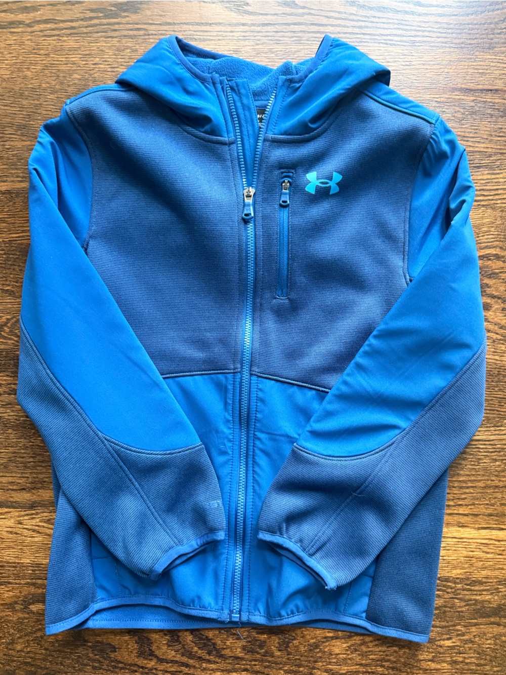 Under Armour Boys' Two-Tone Blue Hooded Jacket